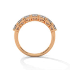 Emerald Cut Seven Stone Diamond Anniversary Ring