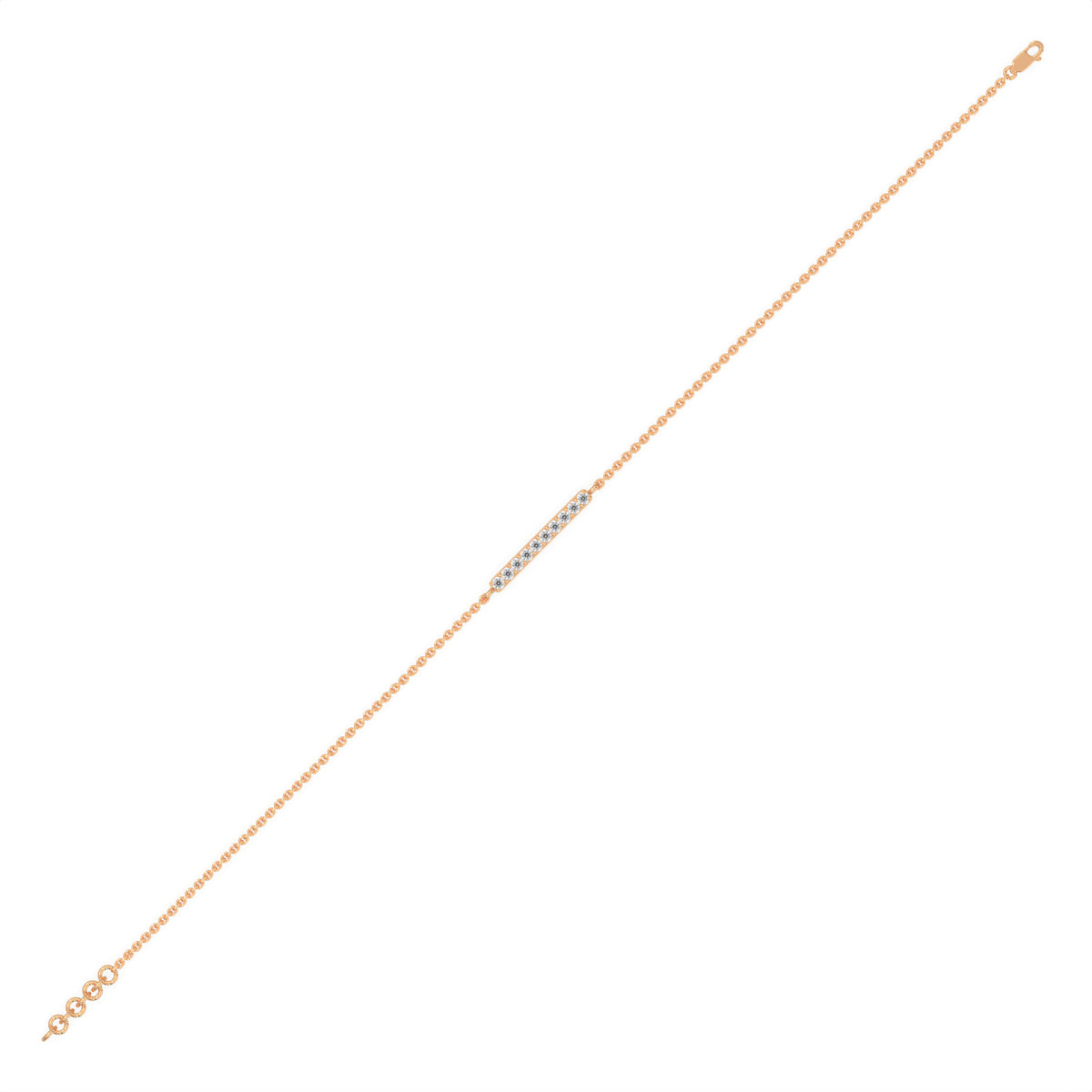 Diamond Bar Station Bracelet, lifestyle view — Jewelix Atelier