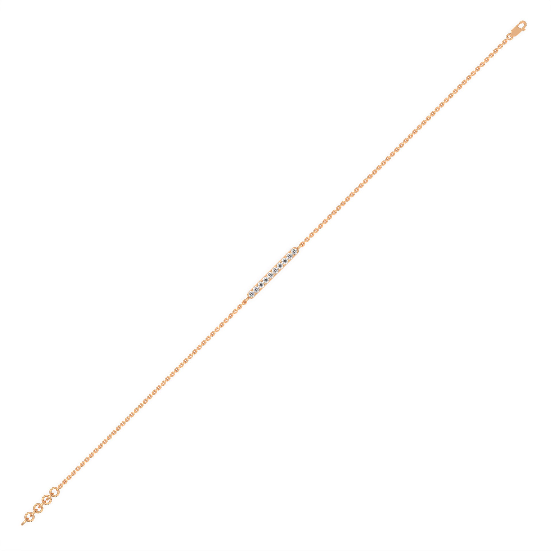 Diamond Bar Station Bracelet