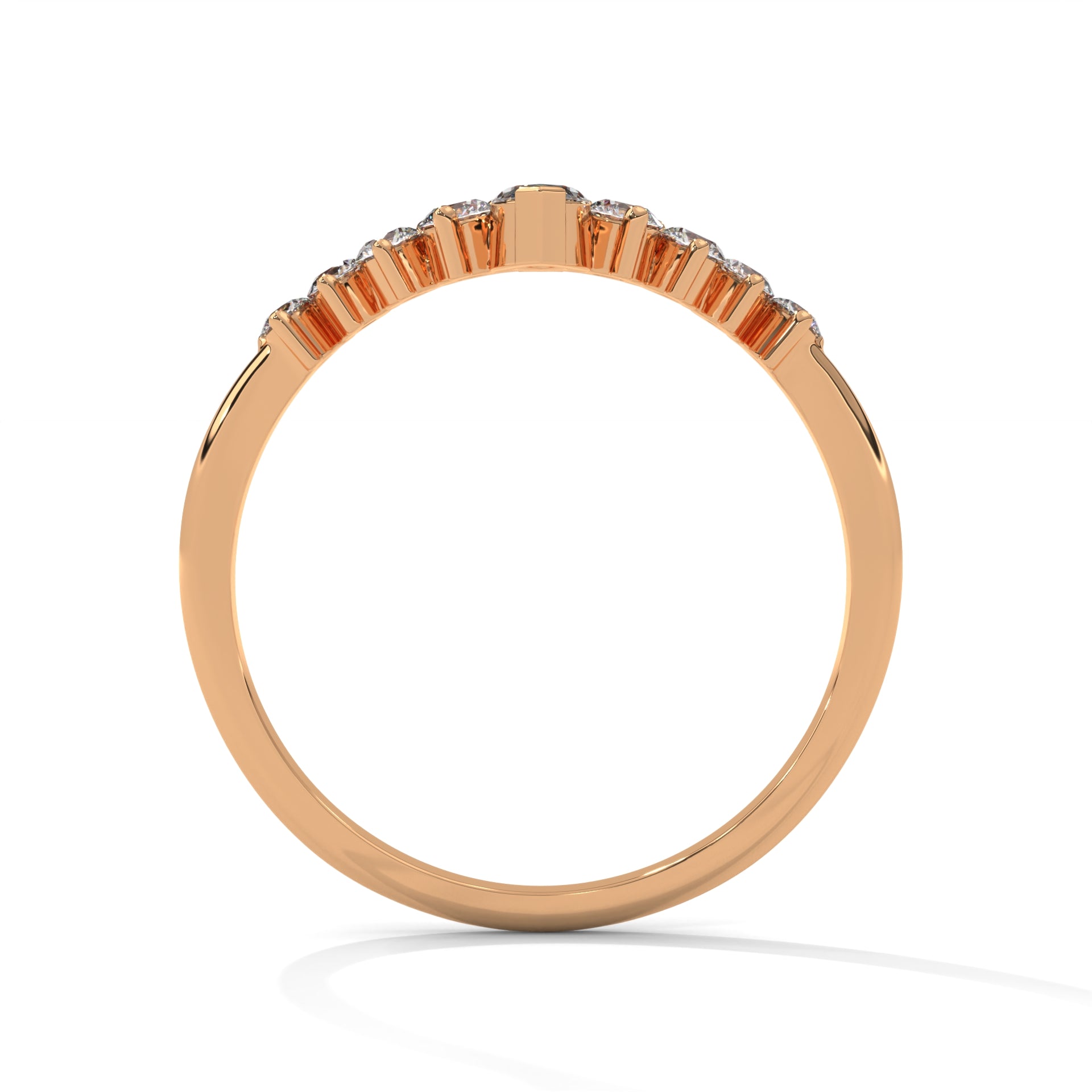 Marquise & Round Diamond Chevron Ring