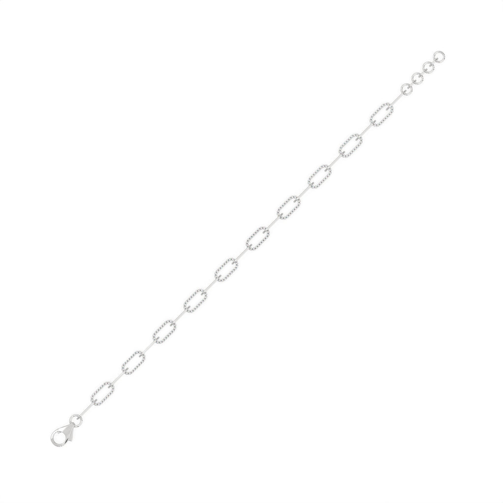 Diamond Paperclip Link Bracelet
