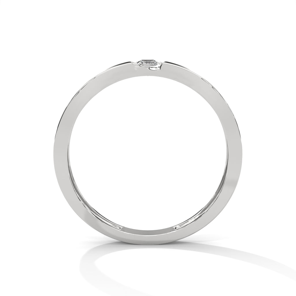 Princess Cut Flush Set Wedding Band