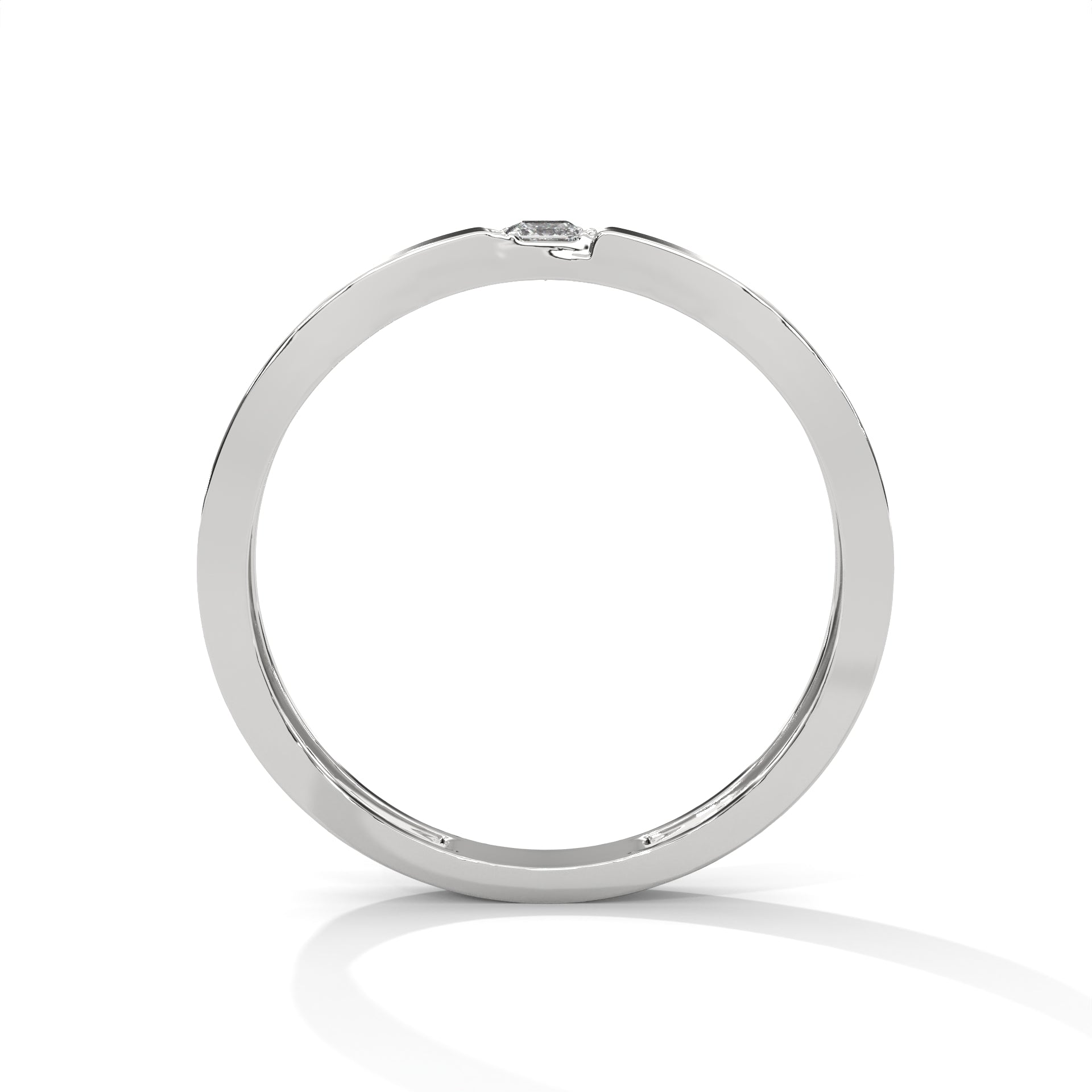 Princess Cut Flush Set Wedding Band