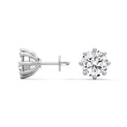 Round Brilliant Solitaire Diamond Stud Earrings