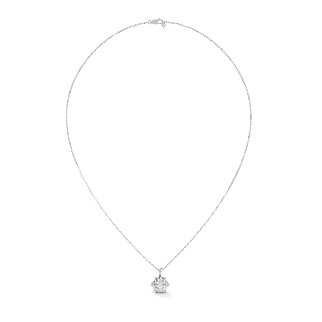 Round Solitaire Diamond Pendant