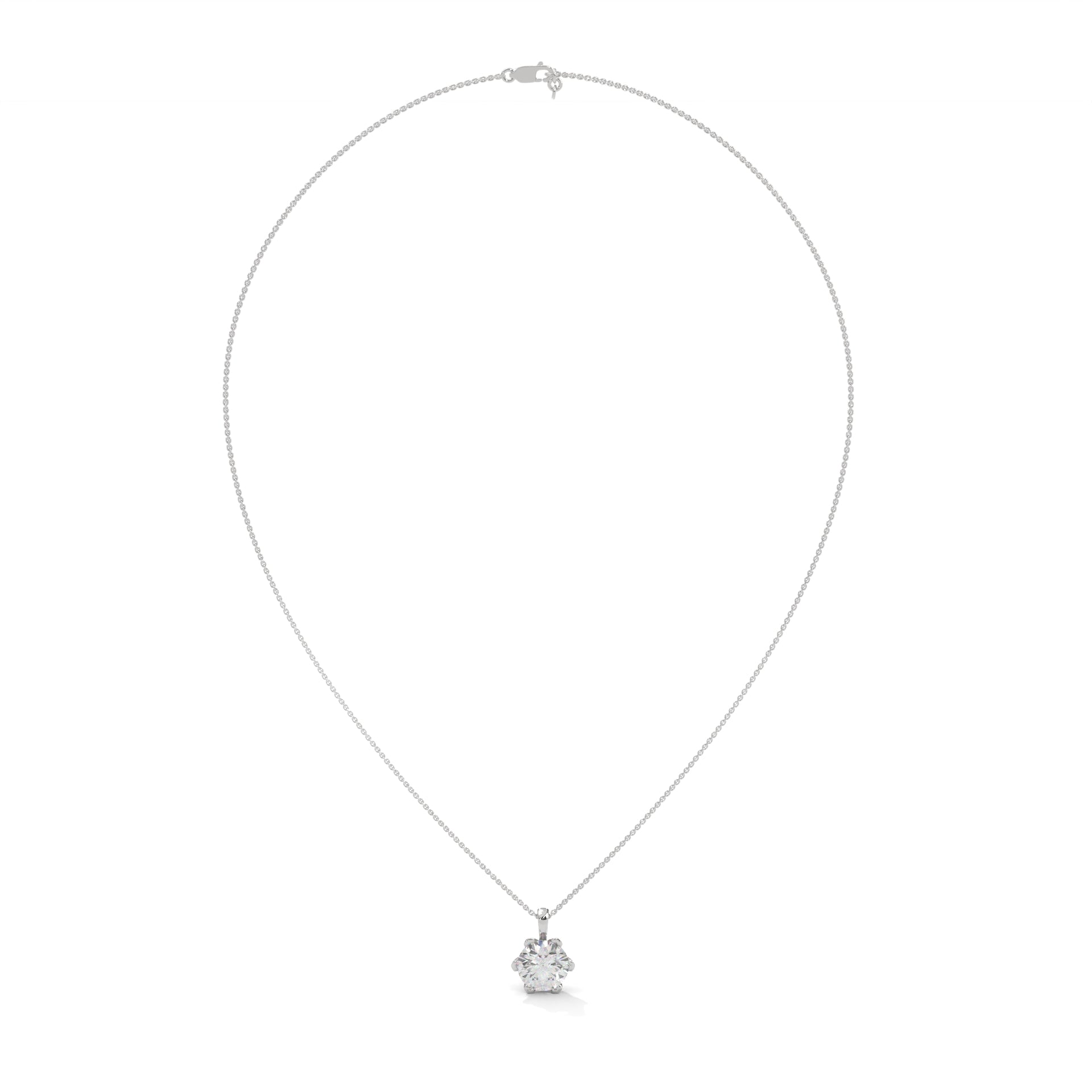 Round Solitaire Diamond Pendant