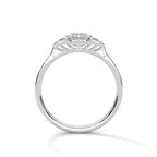 Emerald Cut Three Stone Diamond Engagement Ring