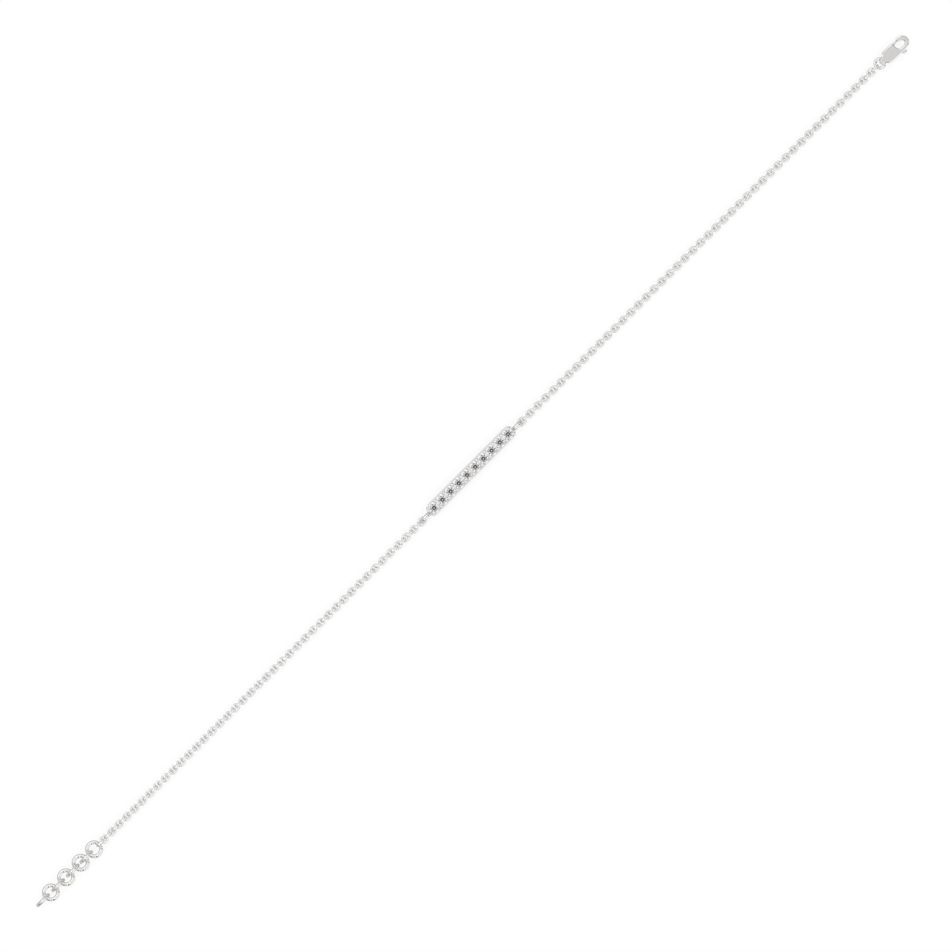 Diamond Bar Station Bracelet