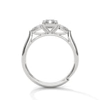 Radiant Cut Three Stone Diamond Engagement Ring