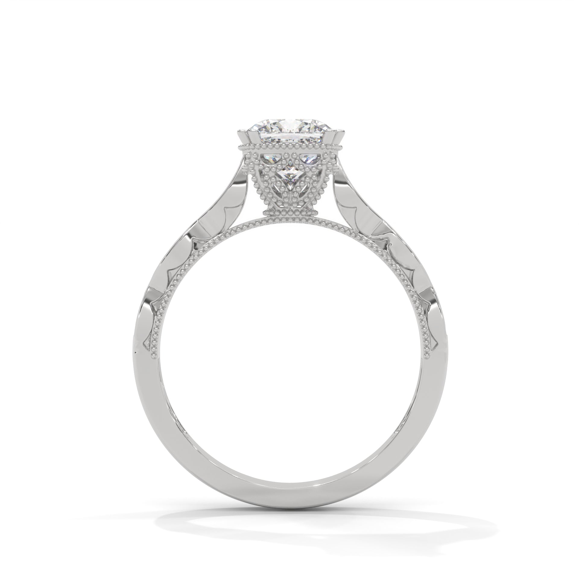 Vintage Cushion Cut Diamond Ring