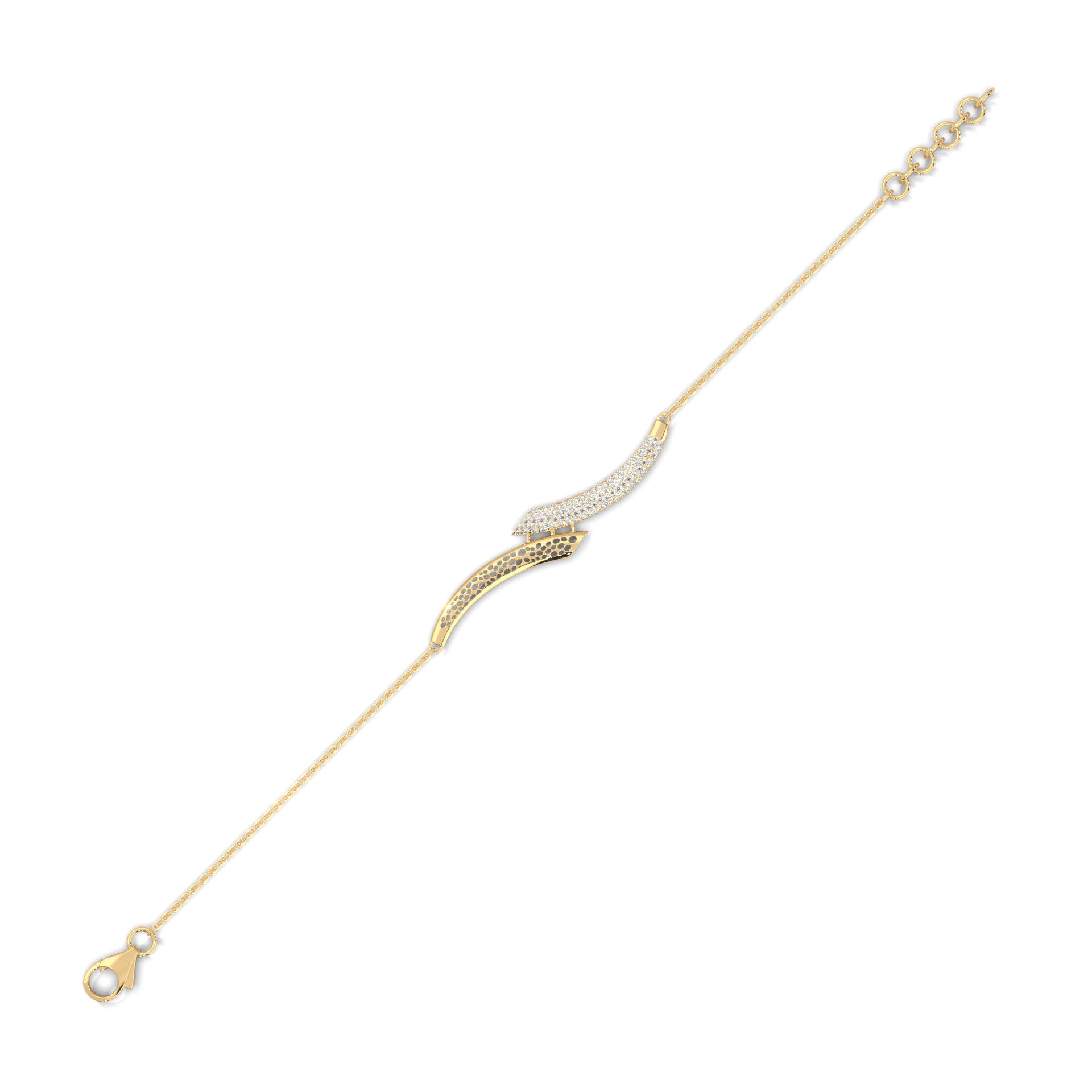 Pavé Wave Diamond Bracelet