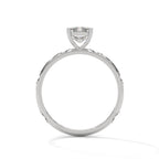 Emerald Cut Diamond Accent Engagement Ring