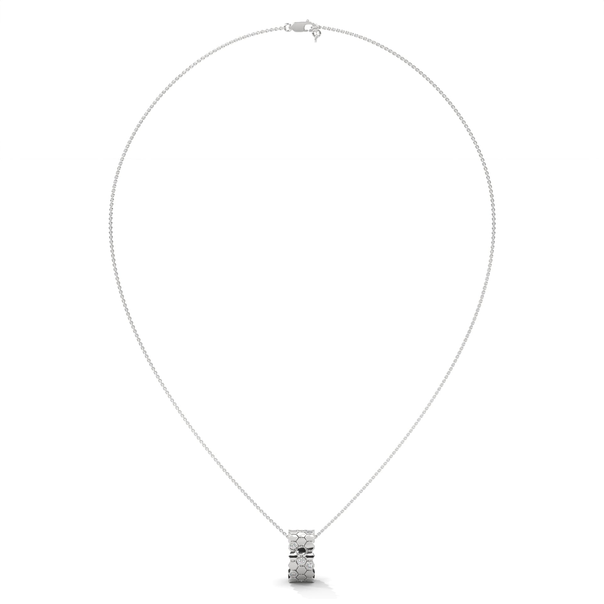 Honeycomb Diamond Pendant