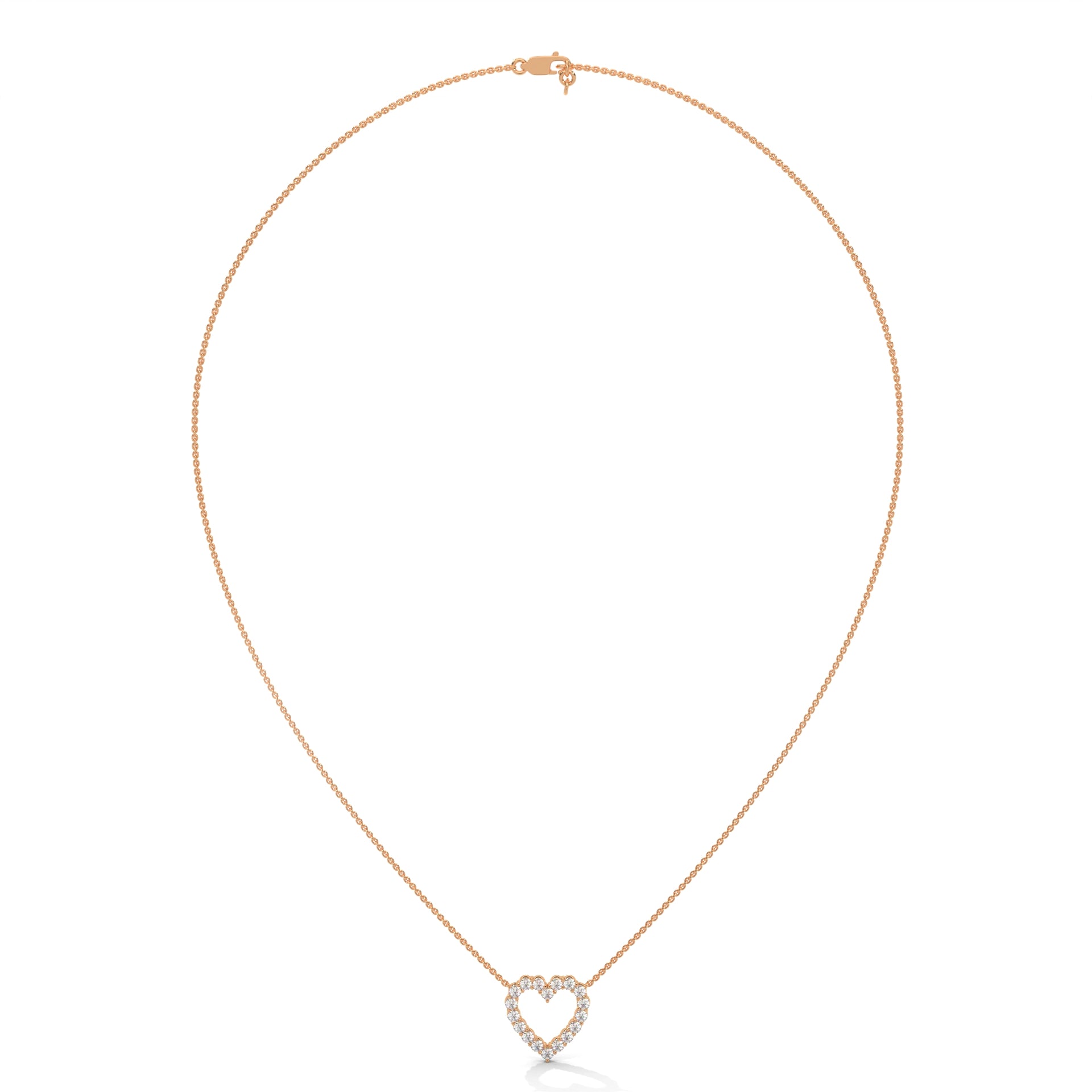 Open Heart Diamond Pendant