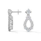 Diamond Teardrop Drop Earrings