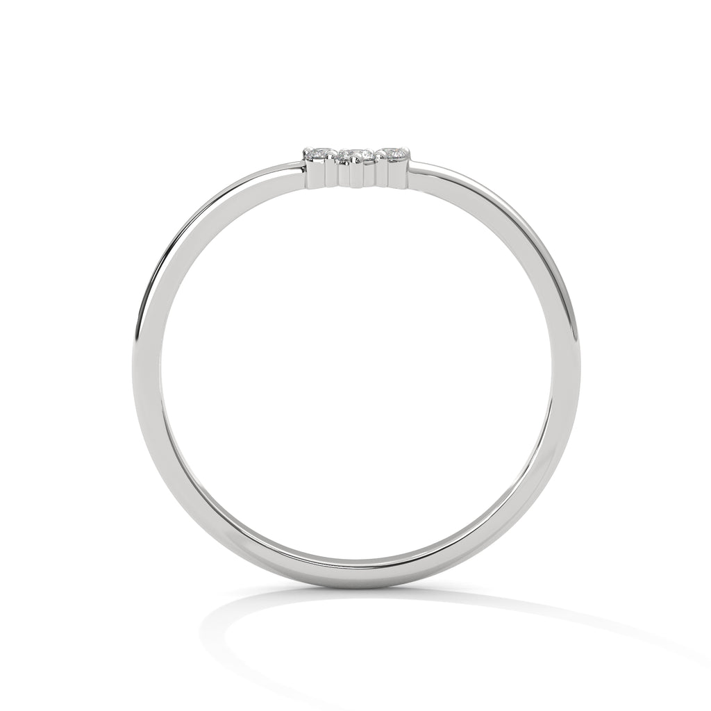 Diamond Chevron Wishbone Ring