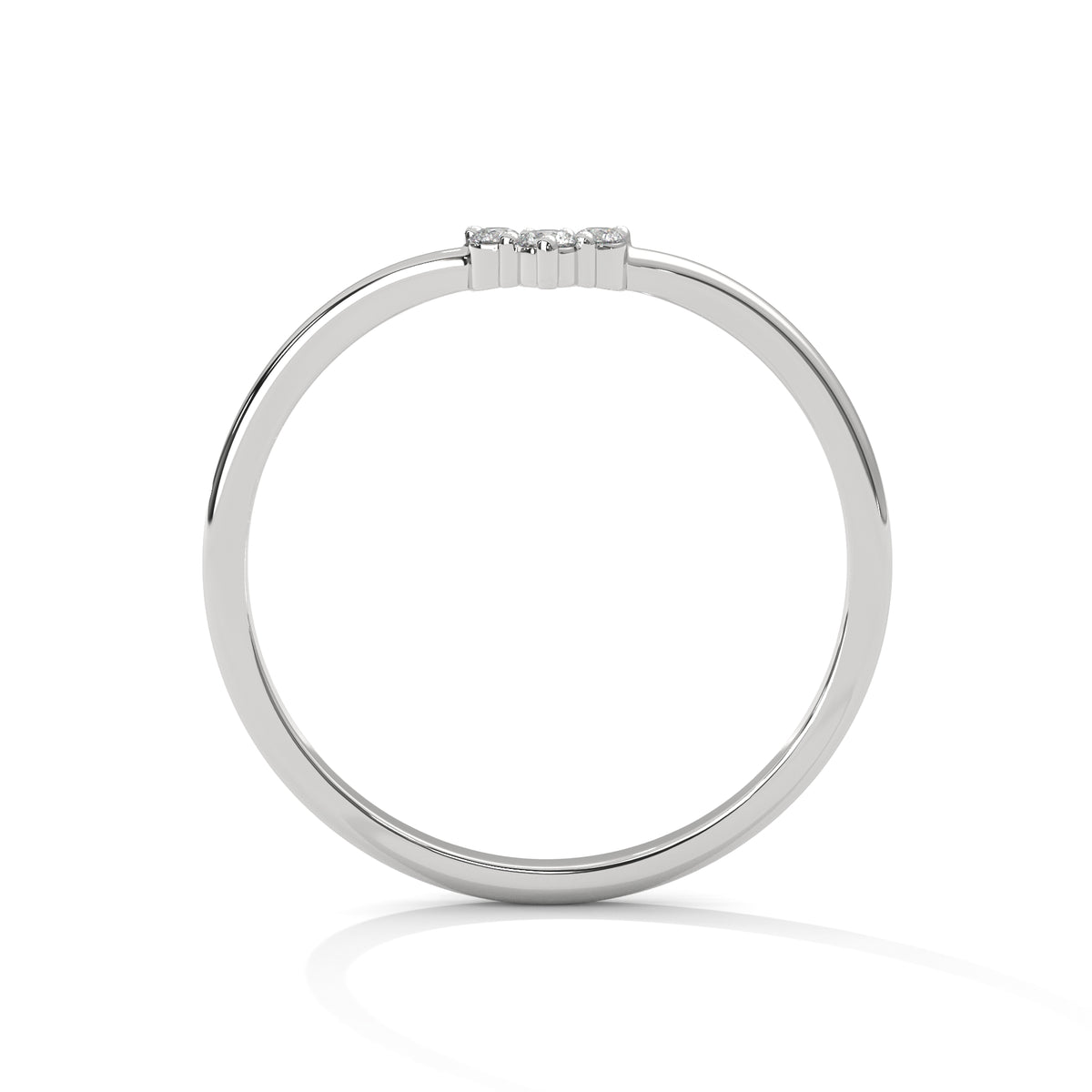 Diamond Chevron Wishbone Ring – view 7 of 9, lab grown diamond ring | Jewelix Atelier