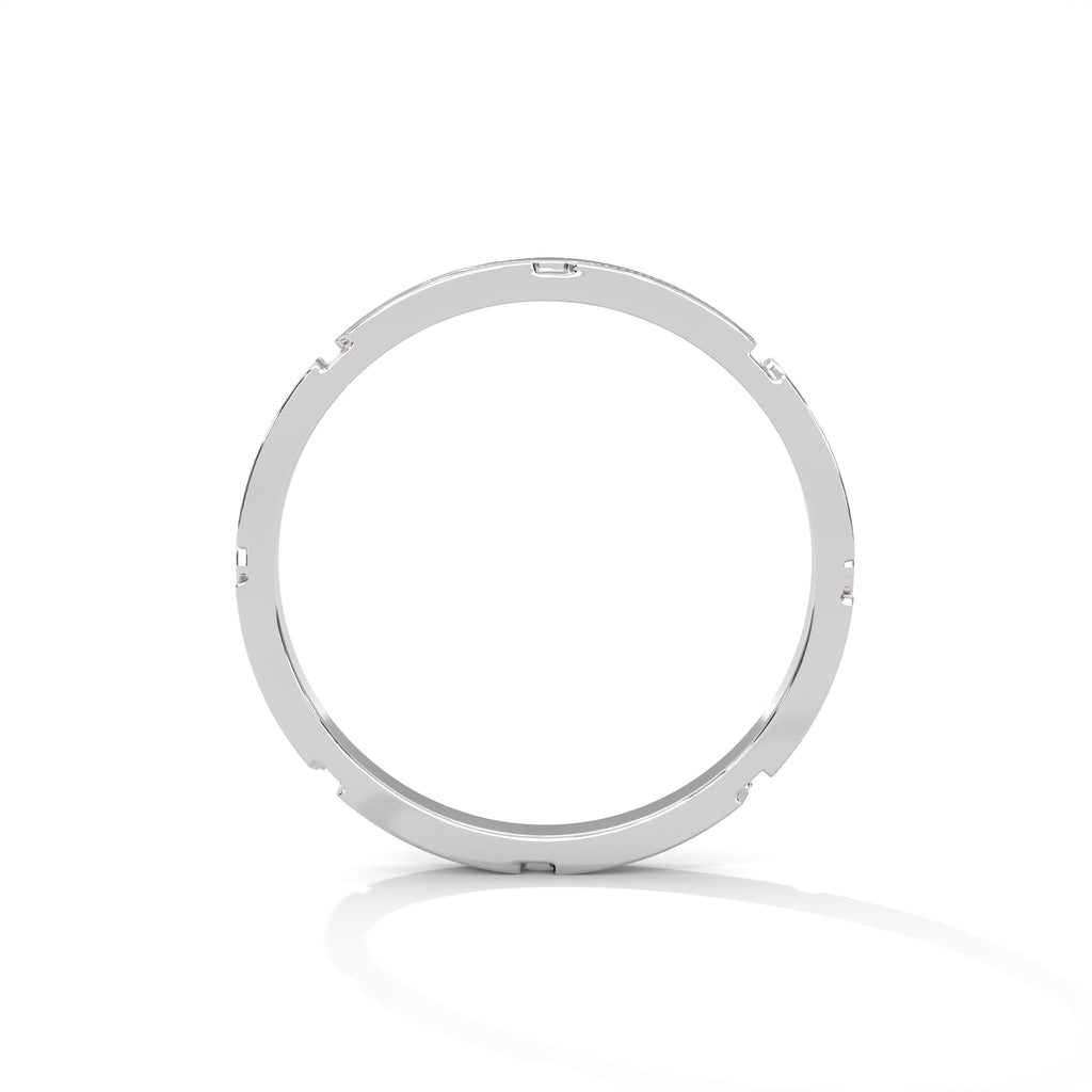Faceted Gold Wedding Band