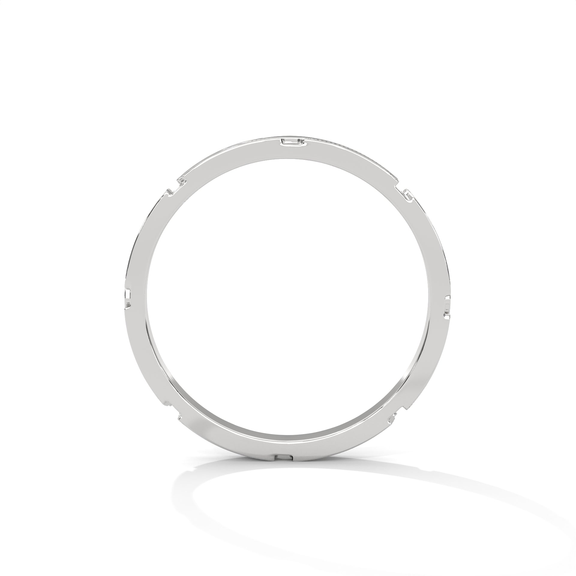 Faceted Gold Wedding Band