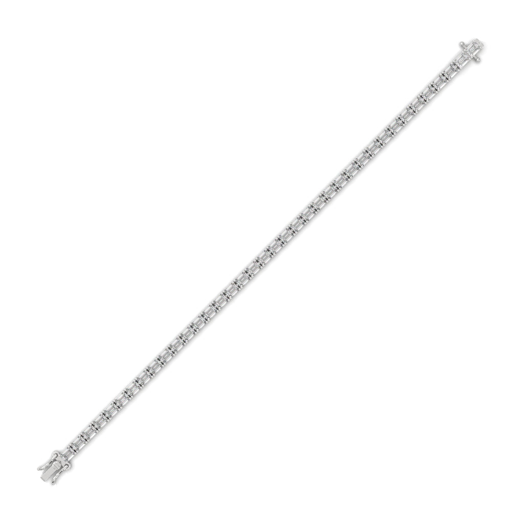 Emerald Cut Diamond Tennis Bracelet