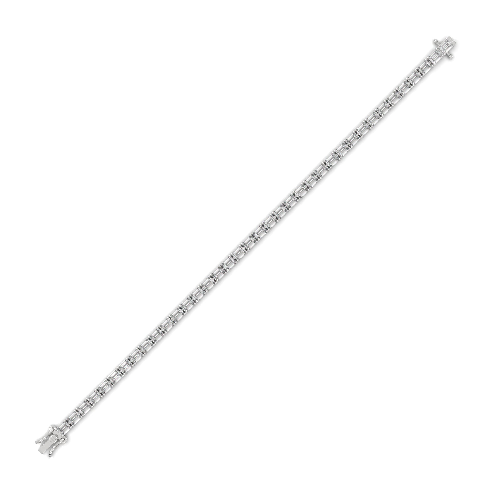 Emerald Cut Diamond Tennis Bracelet