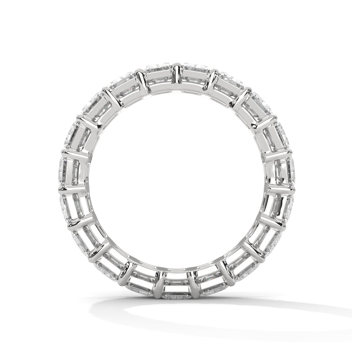Emerald Cut Diamond Eternity Band Ring – view 3 of 9, lab grown diamond band | Jewelix Atelier