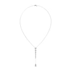 Pear Diamond Y Drop Necklace