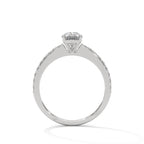 Pear Cut Diamond Pavé Engagement Ring