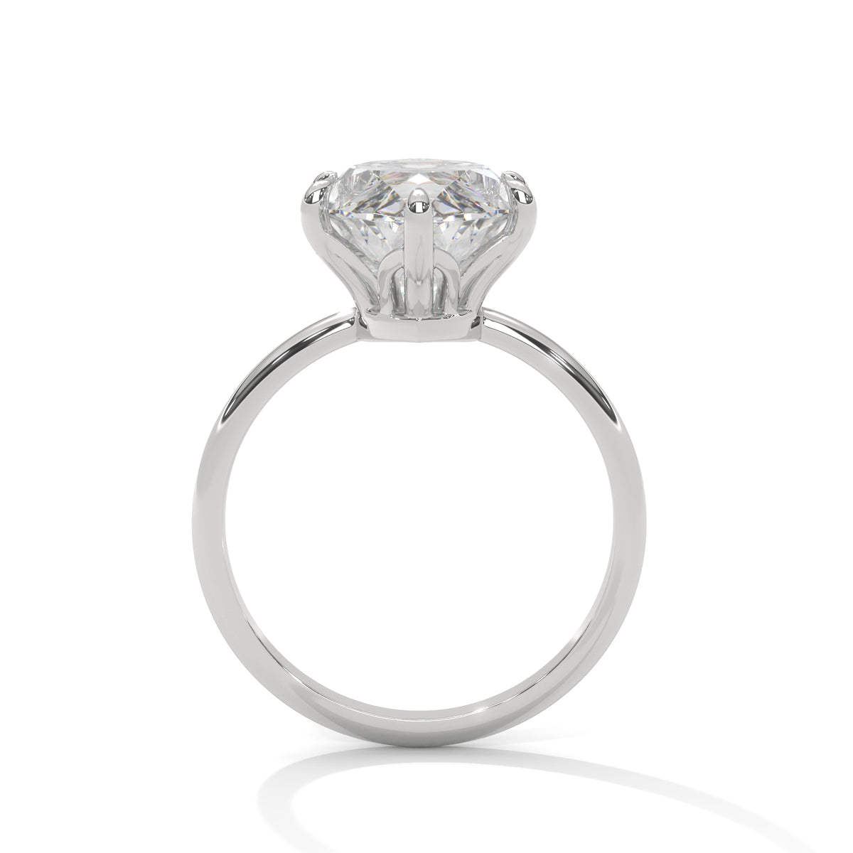 Marquise Cut Solitaire with Cathedral Setting Engagement Ring – view 3 of 9, lab grown diamond ring | Jewelix Atelier