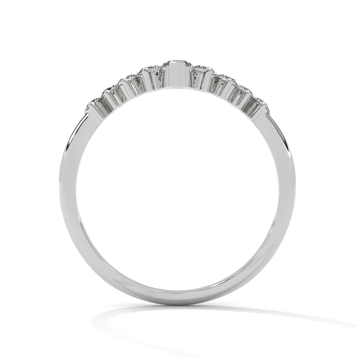 Marquise & Round Diamond Chevron Ring – view 3 of 9, lab grown diamond ring | Jewelix Atelier