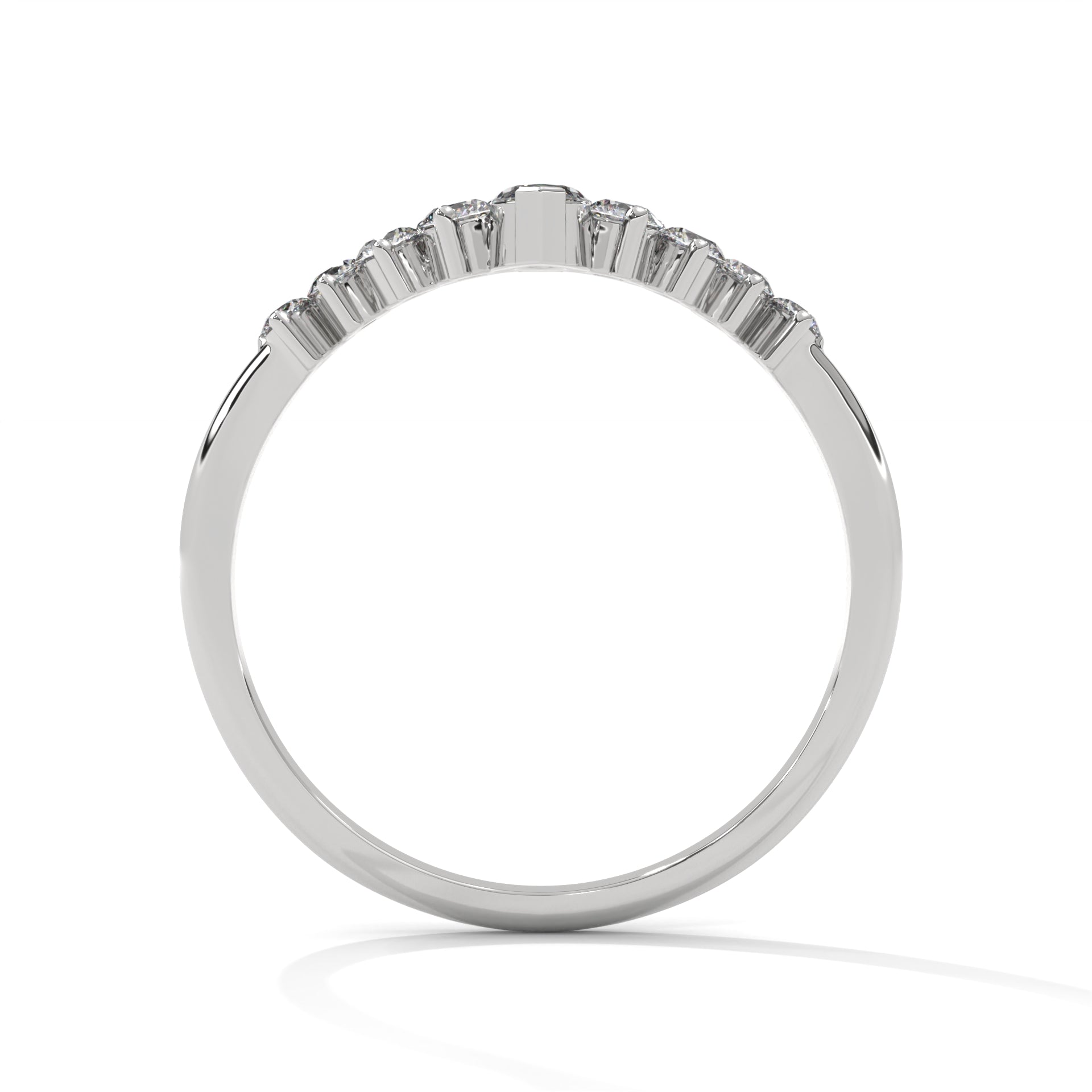 Marquise & Round Diamond Chevron Ring