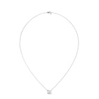 Emerald & Round Diamond Two Stone Pendant