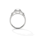 Round Diamond Three Stone Engagement Ring