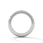 Triple Row Diamond Pavé Band Ring