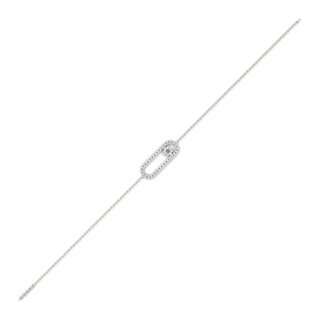 Diamond Paperclip Bracelet