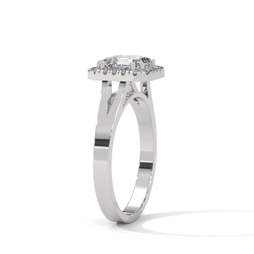 Asscher Cut Diamond Halo Engagement Ring