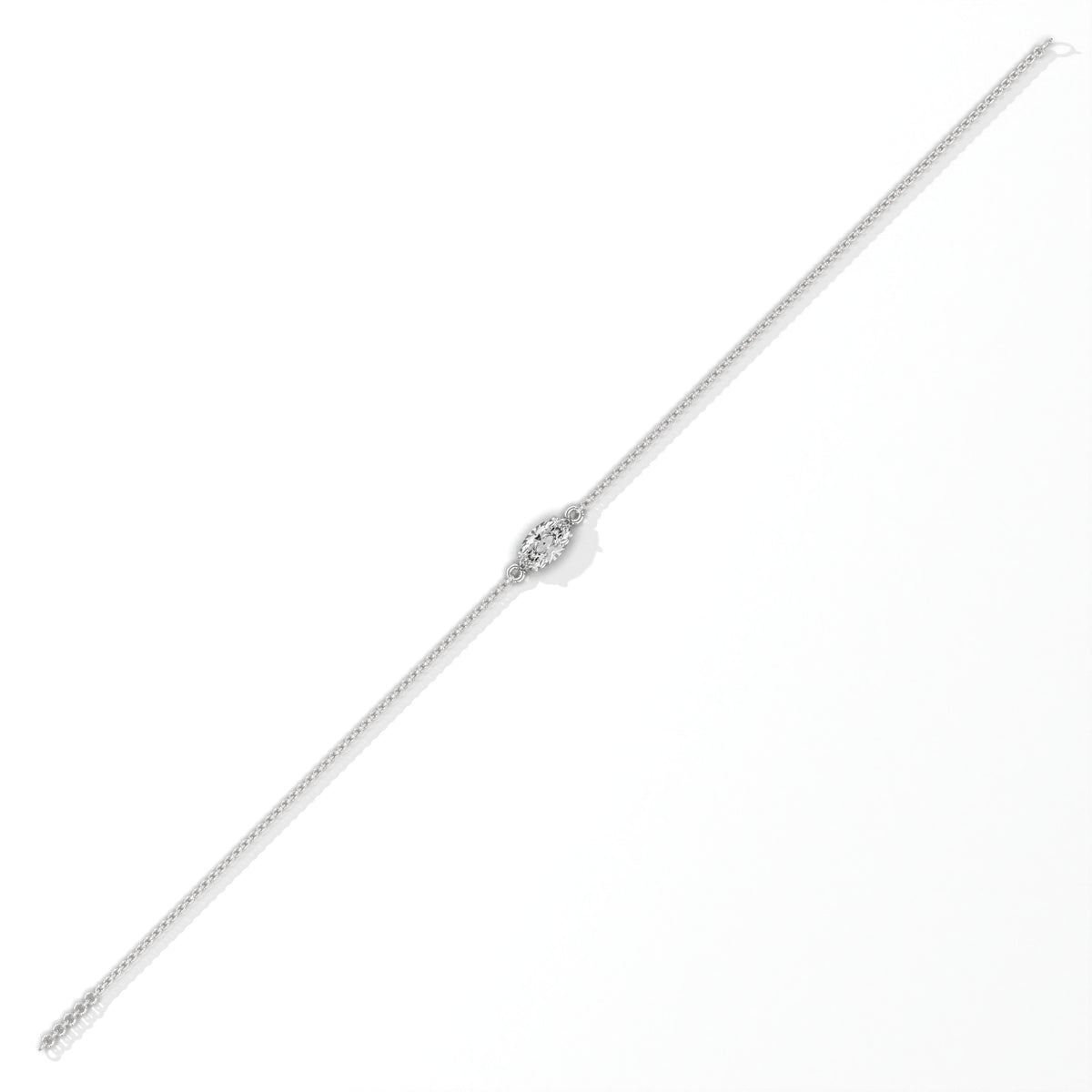Marquise Cut Solitaire Diamond Bracelet, lifestyle view — Jewelix Atelier