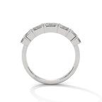 Graduated Emerald Cut Seven Stone Diamond Ring