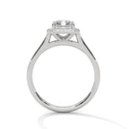 Emerald Cut Diamond Halo Engagement Ring