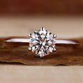 0.50 to 3.0 CT Round Brilliant Cut Lab Grown Diamond Ring