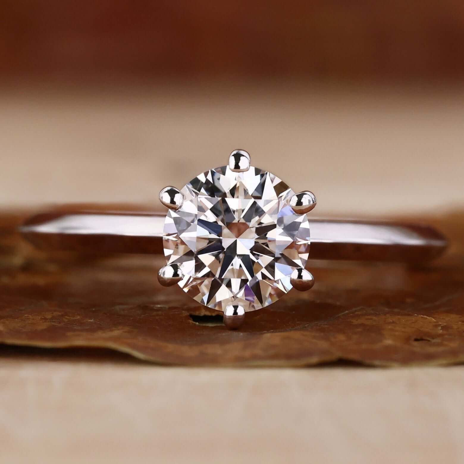 0.50 to 3.0 CT Round Brilliant Cut Lab Grown Diamond Ring