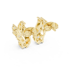 Curved Diamond Ear Climber Stud Earrings
