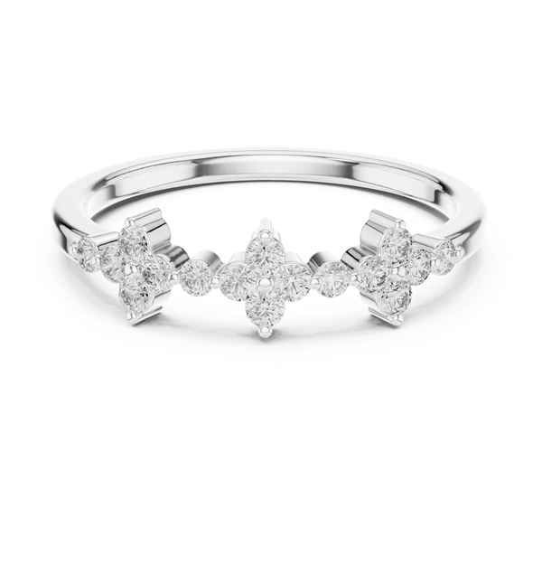 0.228 CTW Floral Diamond Cluster Ring – Style LR-22