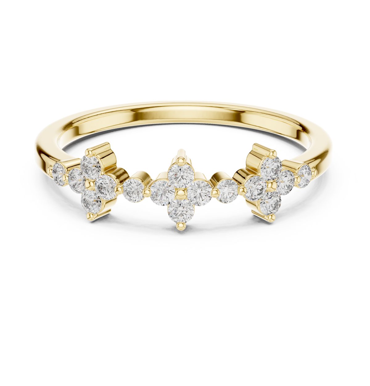 0.228 CTW Floral Diamond Cluster Ring – Style LR-22 – view 9 of 12, lab grown diamond ring | Jewelix Atelier