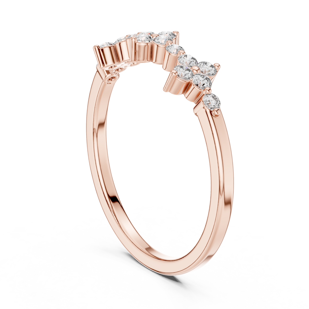 0.228 CTW Floral Diamond Cluster Ring – Style LR-22 – view 6 of 12, lab grown diamond ring | Jewelix Atelier