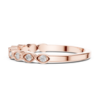 Alternating Diamond Eternity Band Ring in Sterling Silver