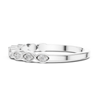 Alternating Diamond Eternity Band Ring in Sterling Silver
