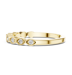 Alternating Diamond Eternity Band Ring in Sterling Silver