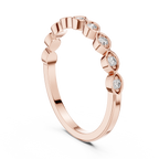 Alternating Diamond Eternity Band Ring in Sterling Silver