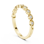 Alternating Diamond Eternity Band Ring in Sterling Silver